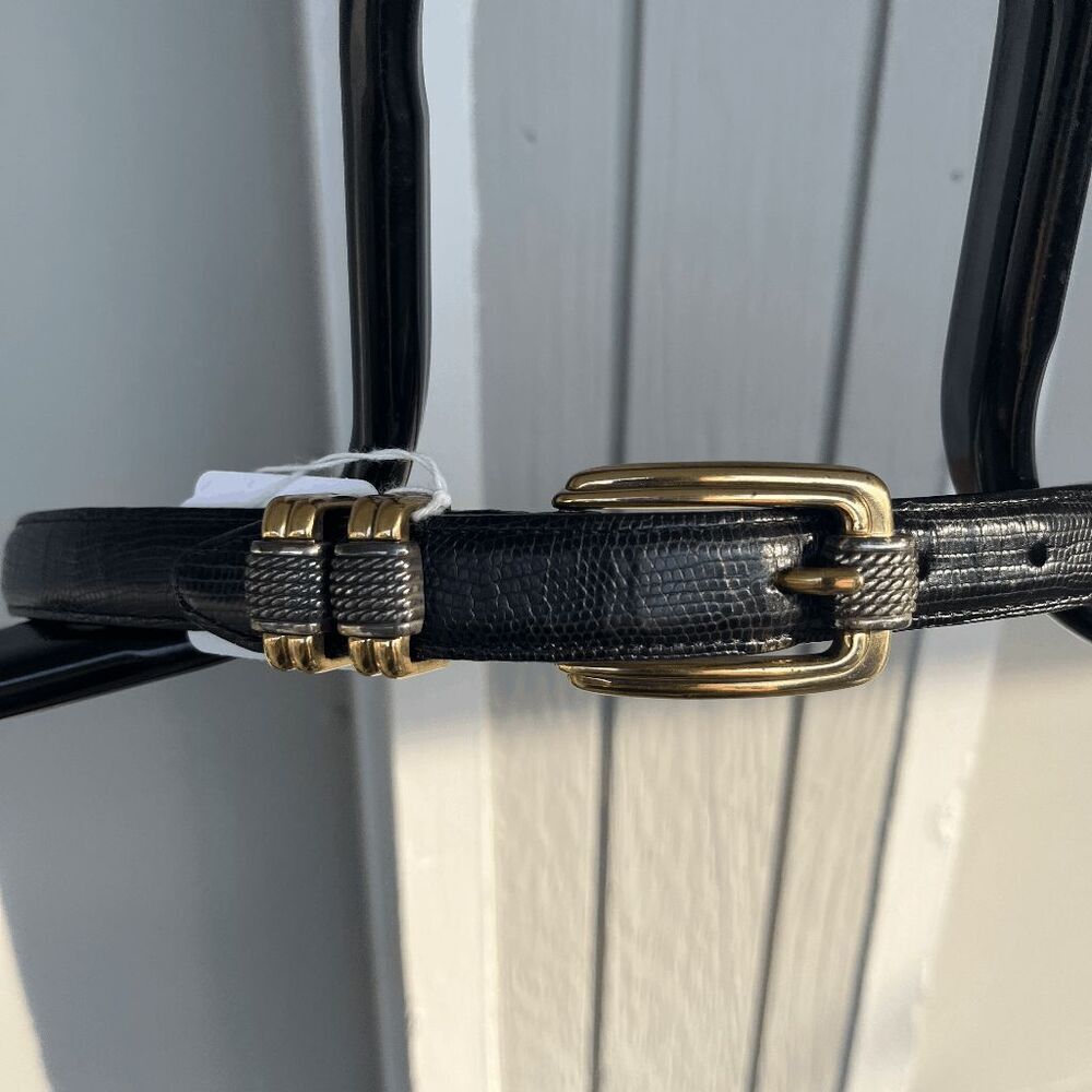 Brighton Black and Gold Women's Belt